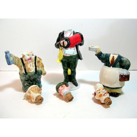 Vintage Liquor Bottles Set of Three, Waiter, Musician, Drunkard - Picture 3 of 5